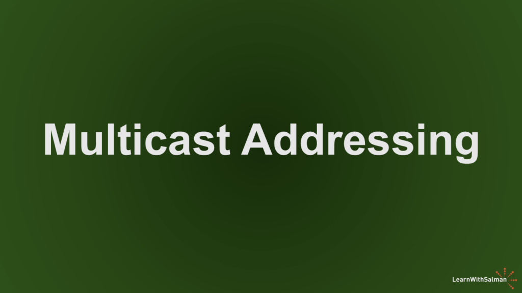 A dark shade of green background with "What is A VXLAN EVPN?" in white title. A LearnWithSalman logo at the bottom right edge.